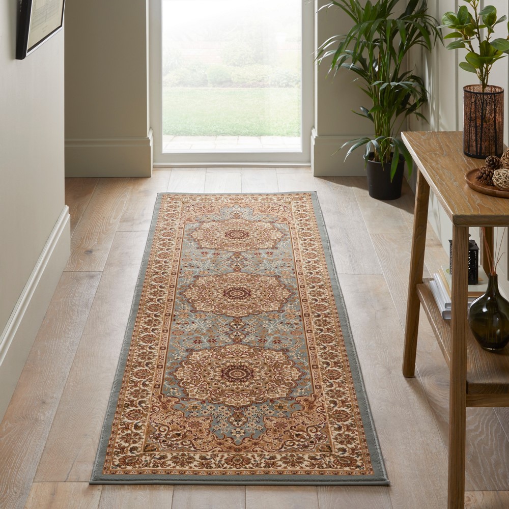 Grand Heritage GH101 Traditional Persian Runner Rugs by Concept Looms in Blue